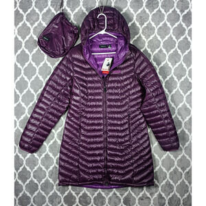 Marmot Coat Women XL Purple 700 Fill Down Hooded Puffer Sonya Jacket Long
